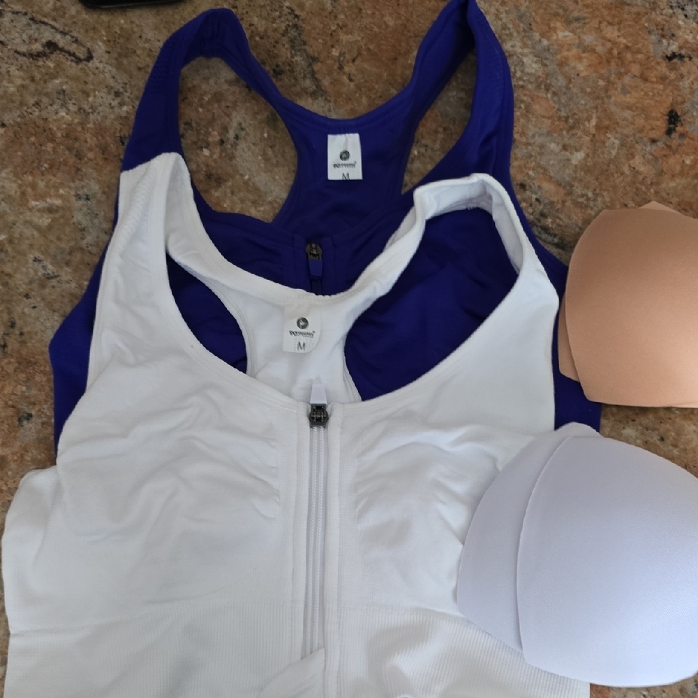 90 Degree By Reflex Blue Sports Bra